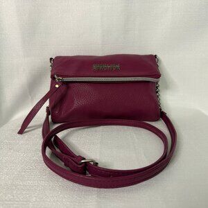 Kenneth Cole Reaction | Small Foldable Cross-body bag; Chain/Faux leather strap